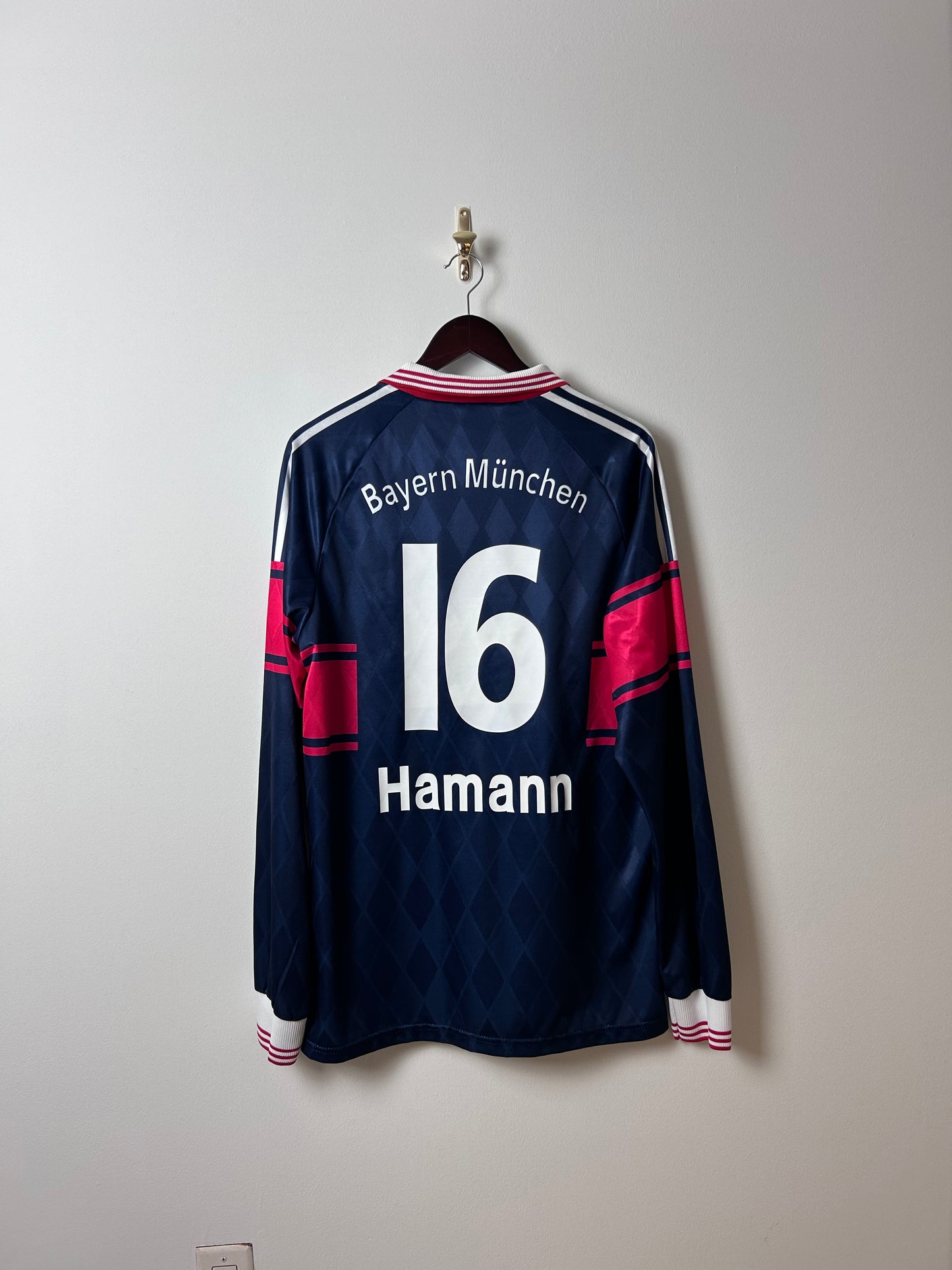 Vintage Hamann Bayern Munich 1997/99 Home Football Long Sleeve Football Shirt