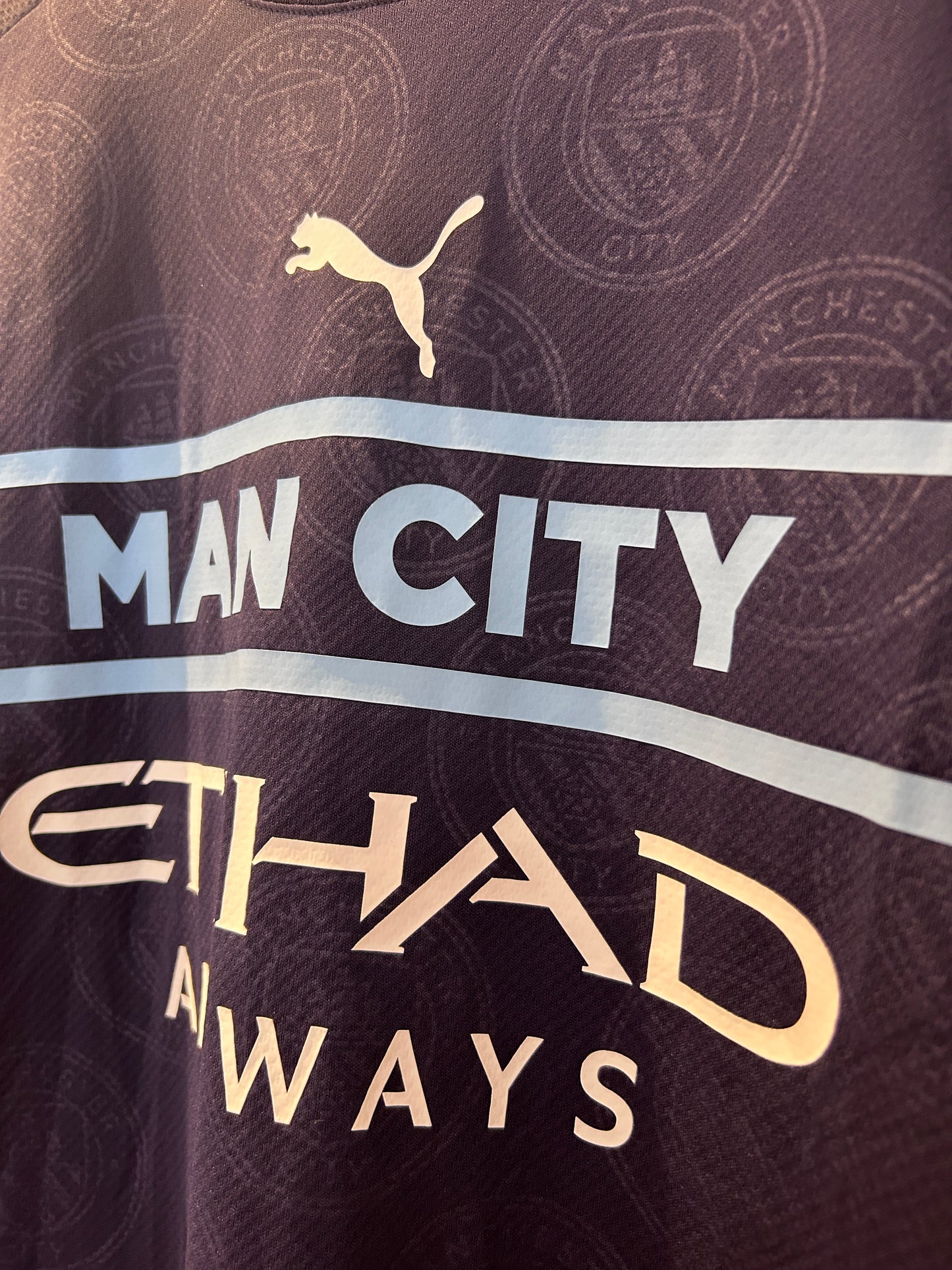Authentic G. Jesus #9 Manchester City 2021-22 Third Football T-Shirt