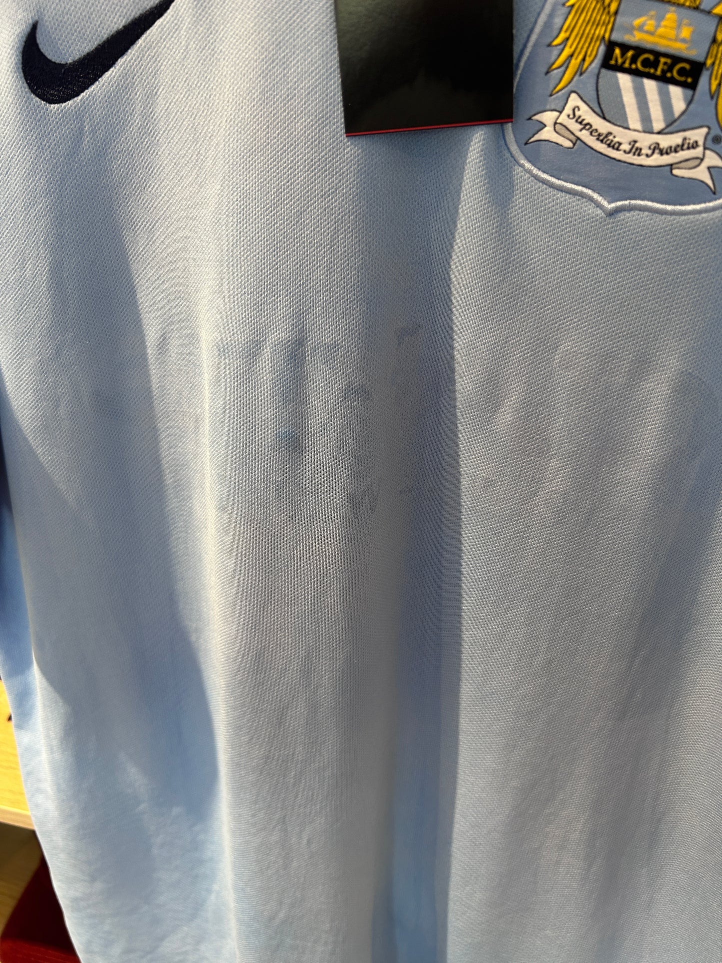 Vintage Toure Yaya #42 Manchester City 2014/15 Home Football T-Shirt