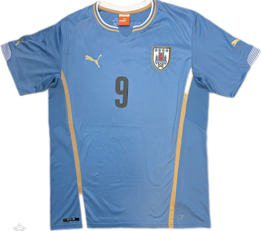 Authentic Suarez #9 2014-15 Home Uruguay Football