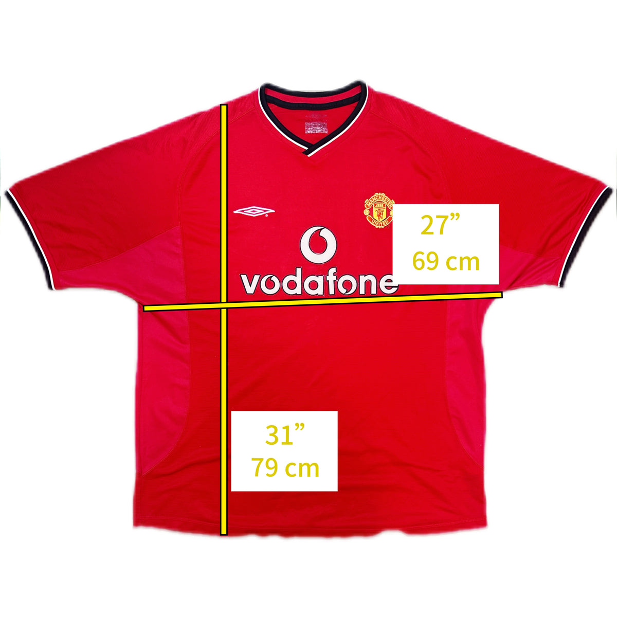 Authentic Beckham #7 Manchester United 2000-01 Home Football