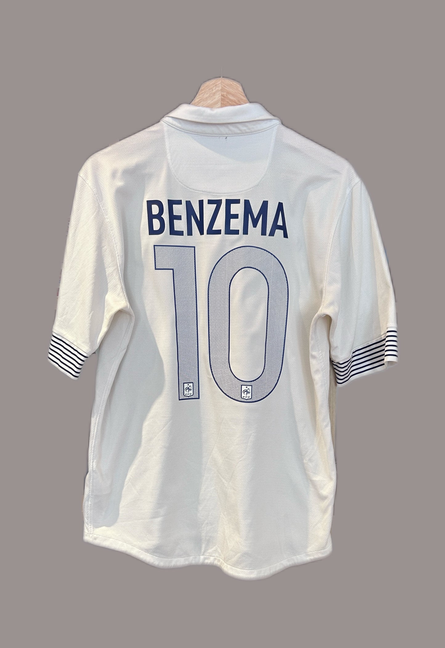 Authentic Benzema #10 France 2012/13 Away Football T-Shirt