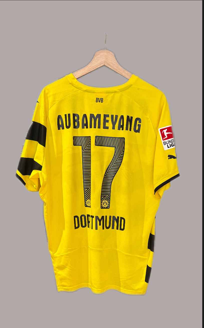 Authentic #17 Aubameyang Dortmund 2014/15 Home Football Shirt