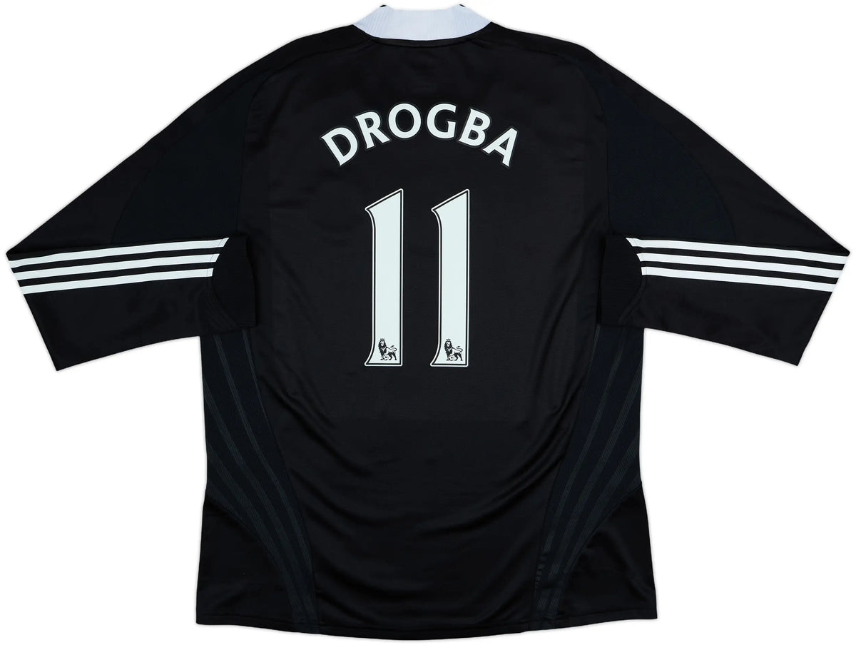 Authentic Drogba #11 Chelsea 2008-09 Away Football L/S