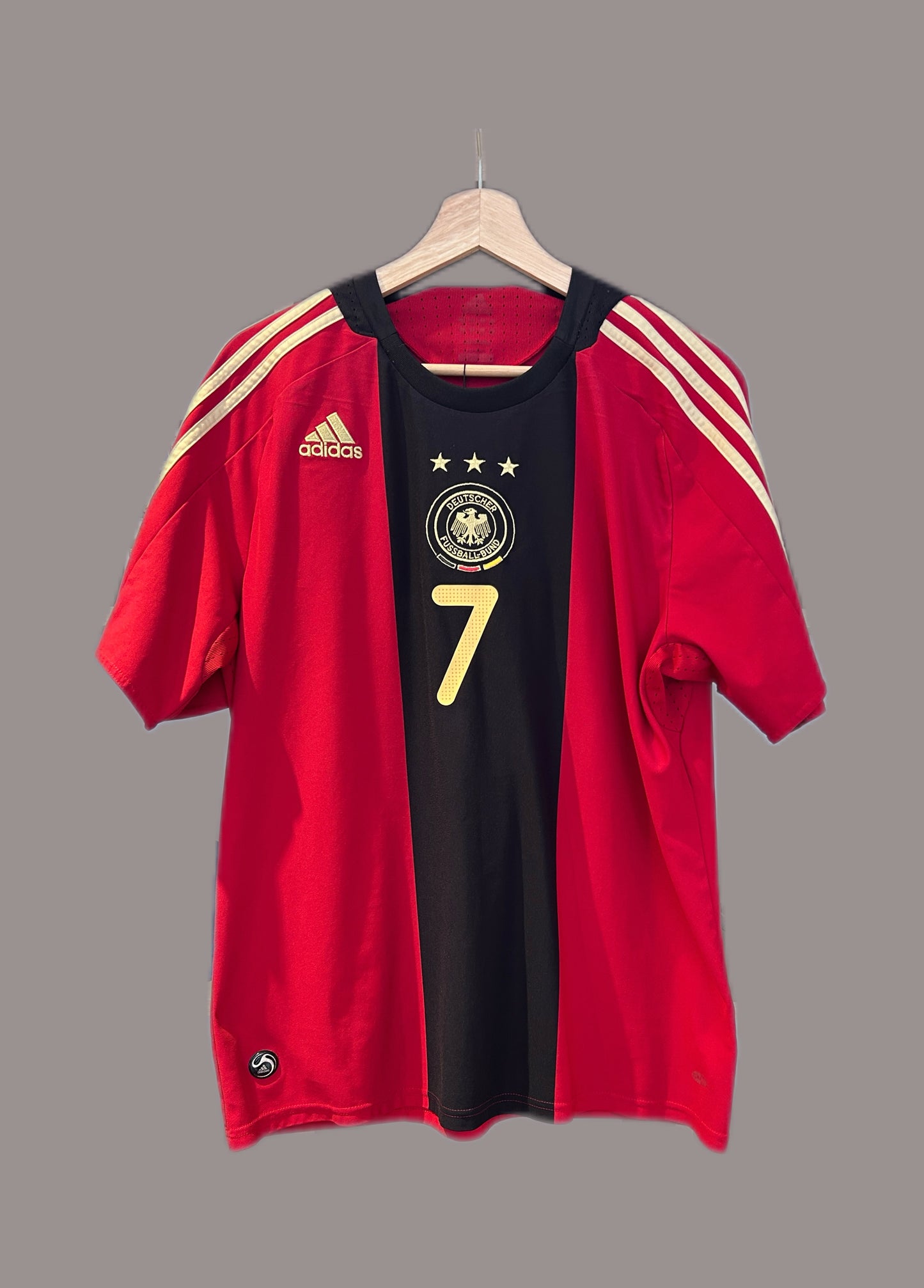Authentic Schweinsteiger #7 Germany 2008 Away Football T-Shirt