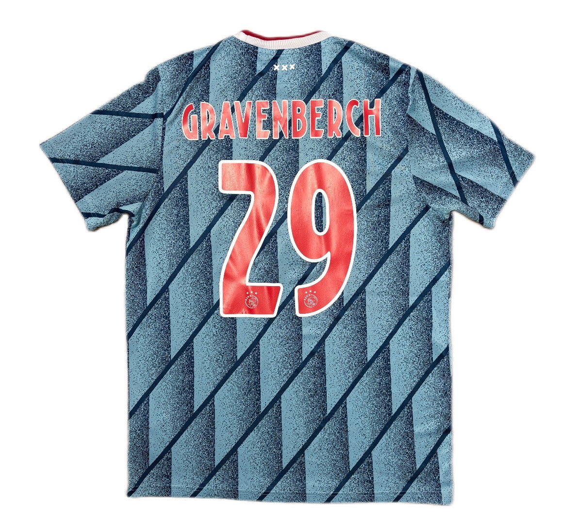 Authentic Gravenberch # 29 Ajax Amsterdam 2020-2021 away Football