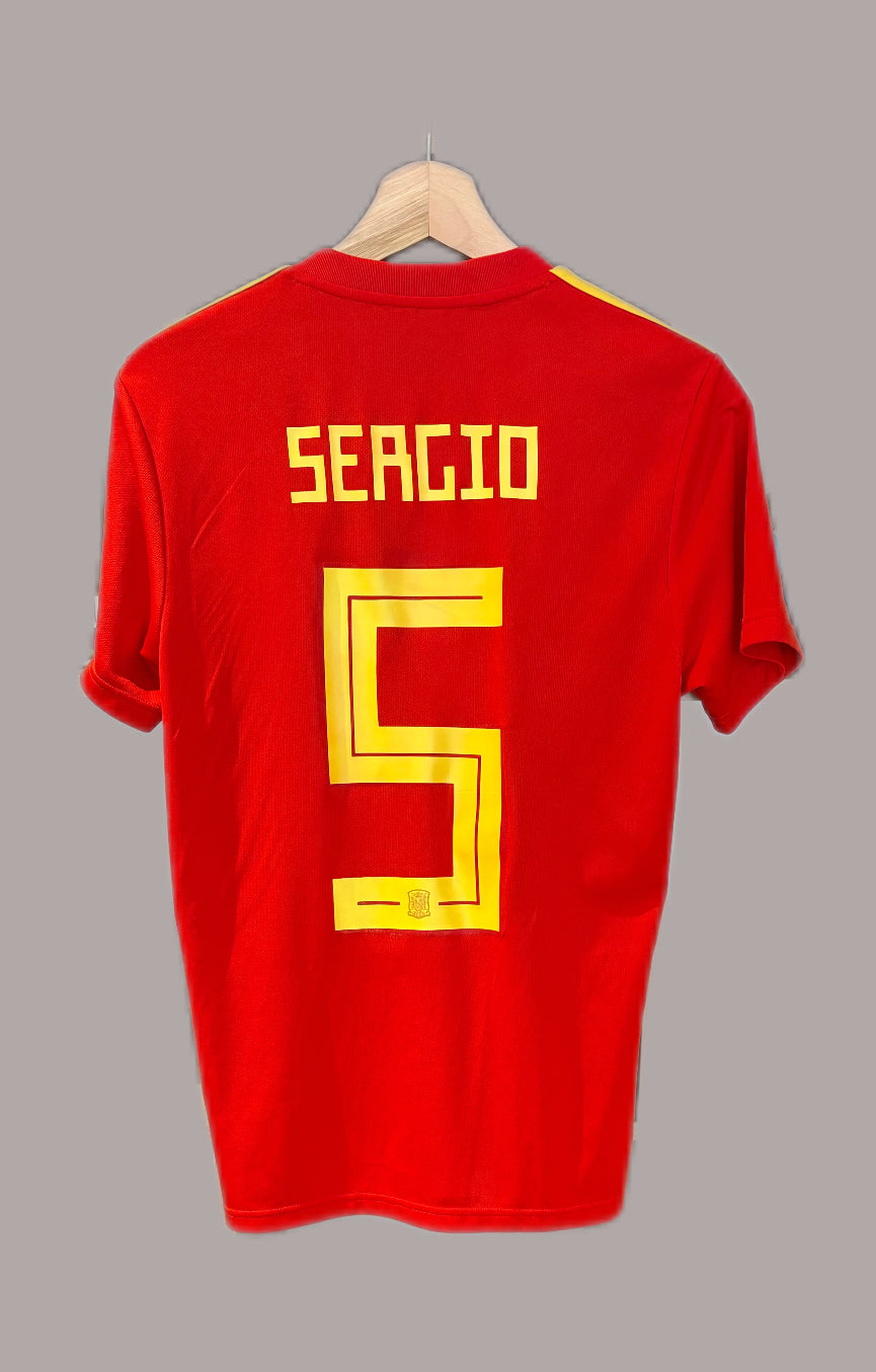 Authentic #5 Seagio Spain 2018/19 Home Football Shirt