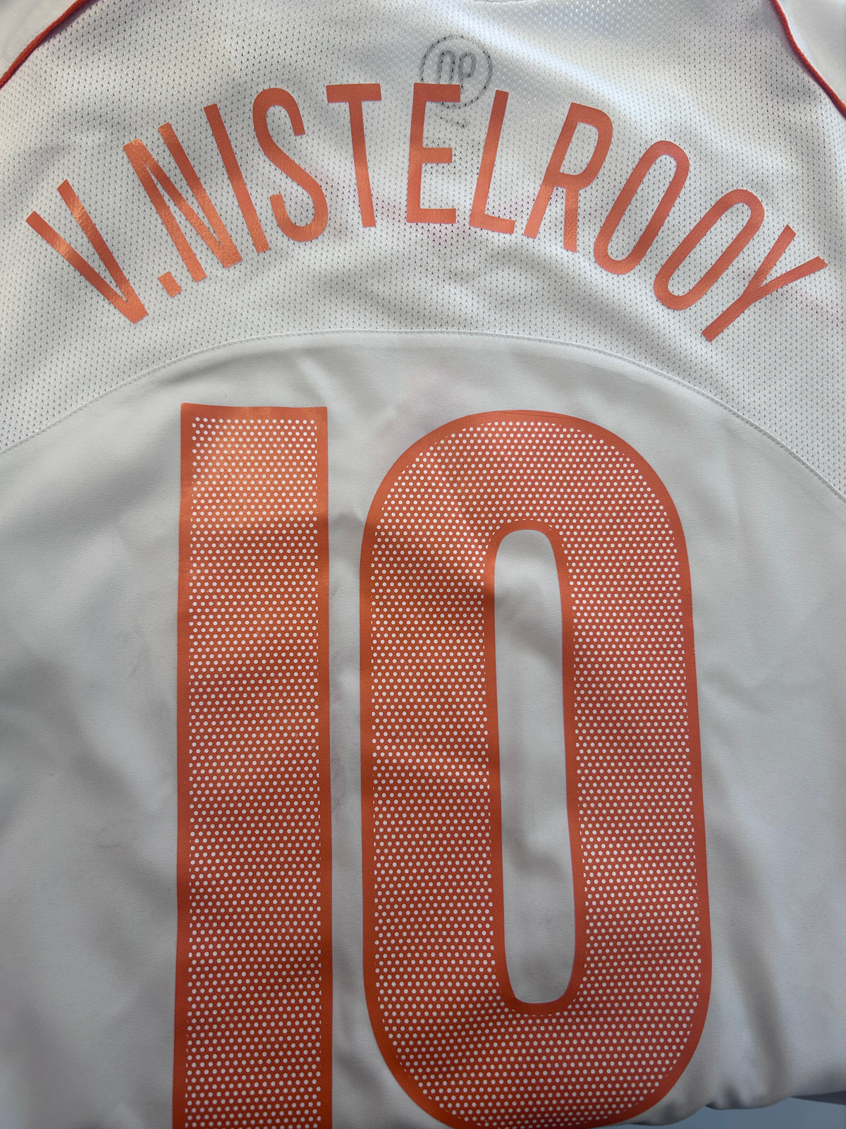 Authentic v.Nistelrooy #10 Netherlands 2006-08 Away Football T-Shirt