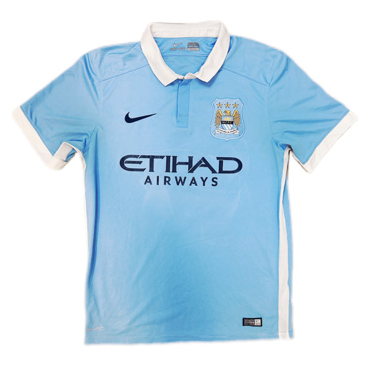Authentic Silva #21 Manchester City 2015-16 Home Fooball