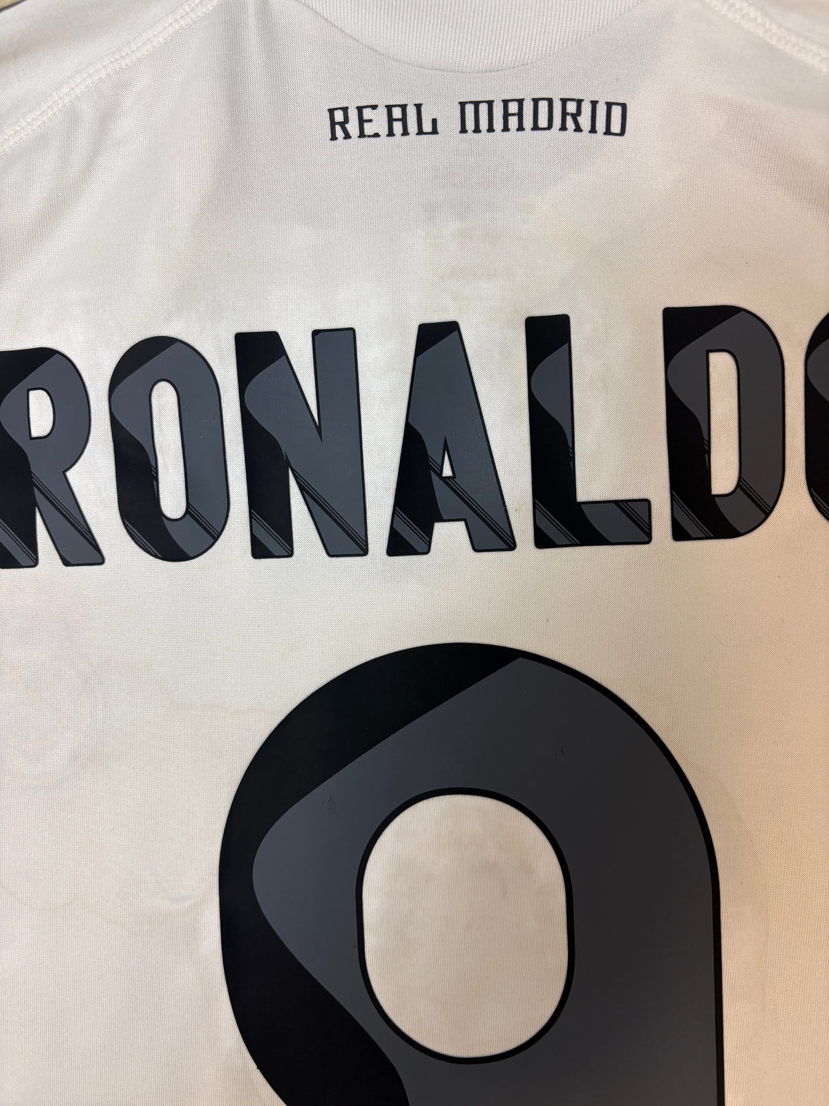 Authentic #9 Ronaldo Real Madrid 2009-10 Home Football