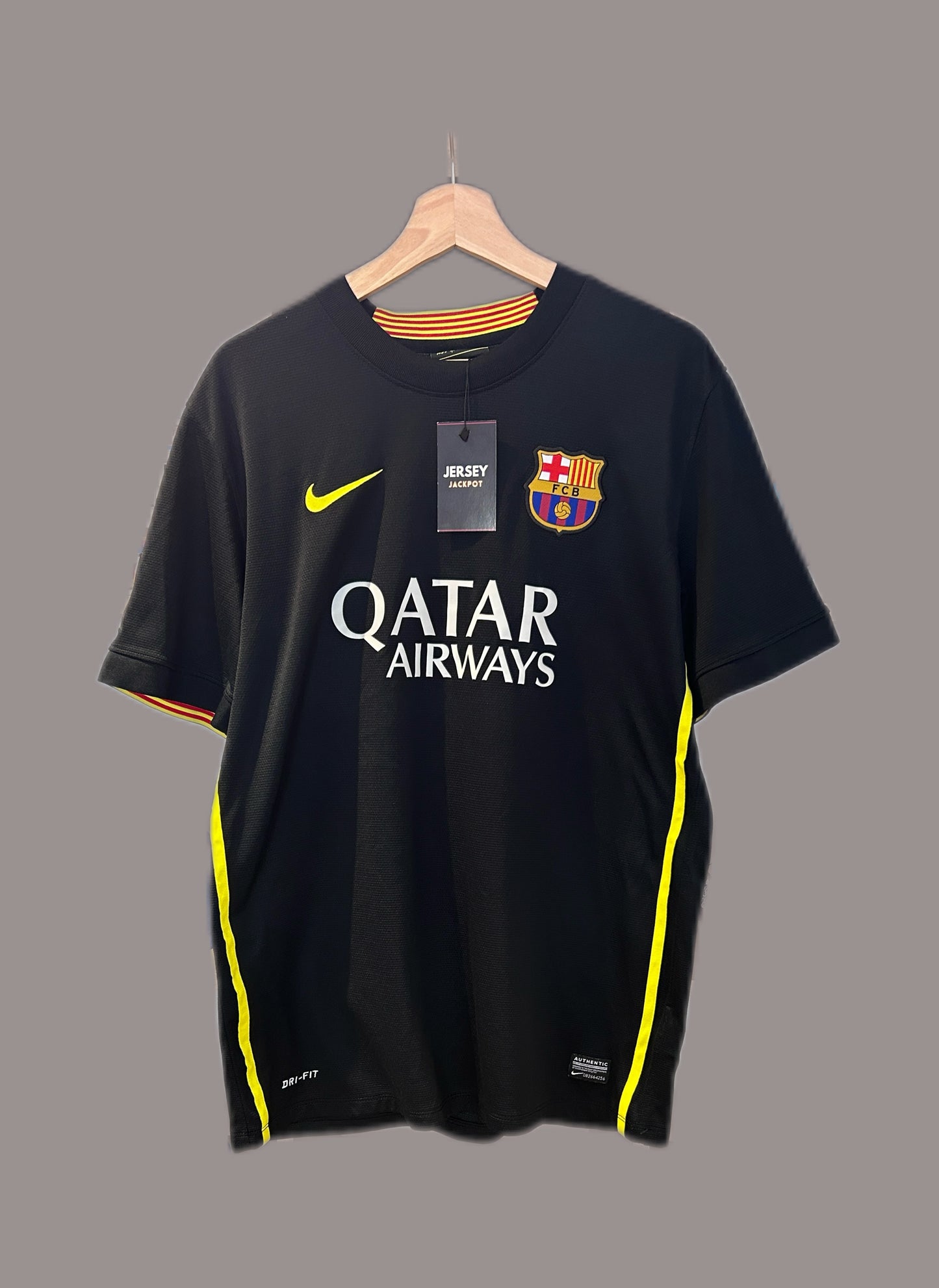 Authentic Messi #10 FC Barcelona 2013-14 Third Football T-Shirt