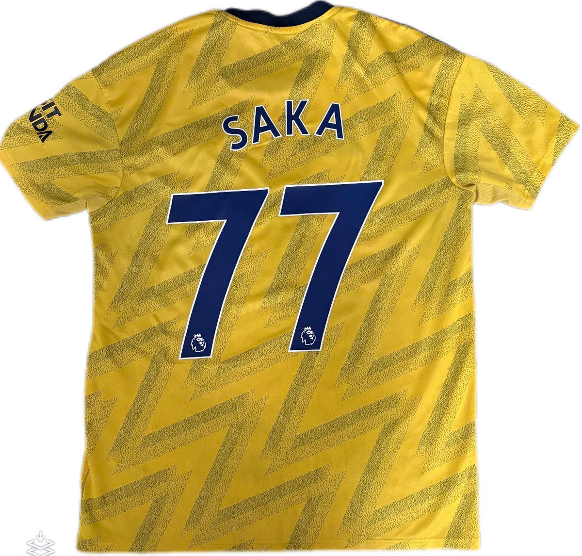 Authentic Saka #77 Arsenal 2019/20 Away football