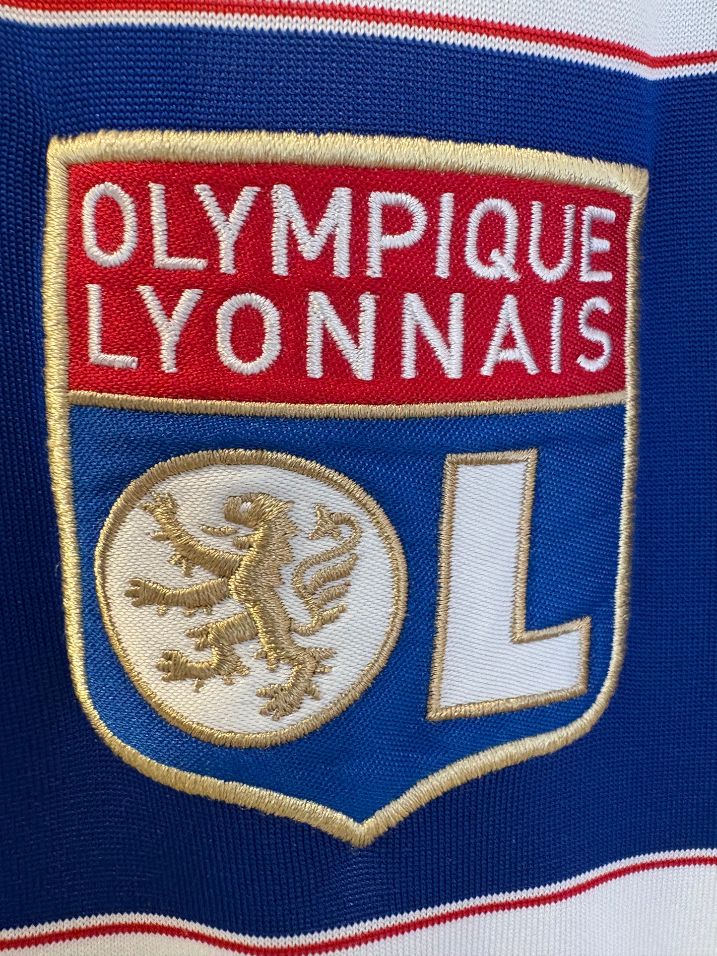 Authentic Lacazette #10 Olympique Lyon 2015-16 Home Football Shirt