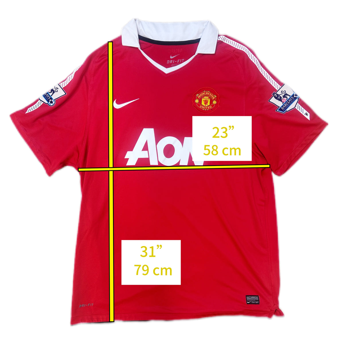 Authentic Rooney #10 Manchester United 2010-11 Home Football