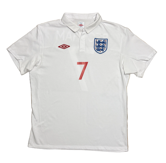 Authentic Beckham #7 England 2010-11 Home
