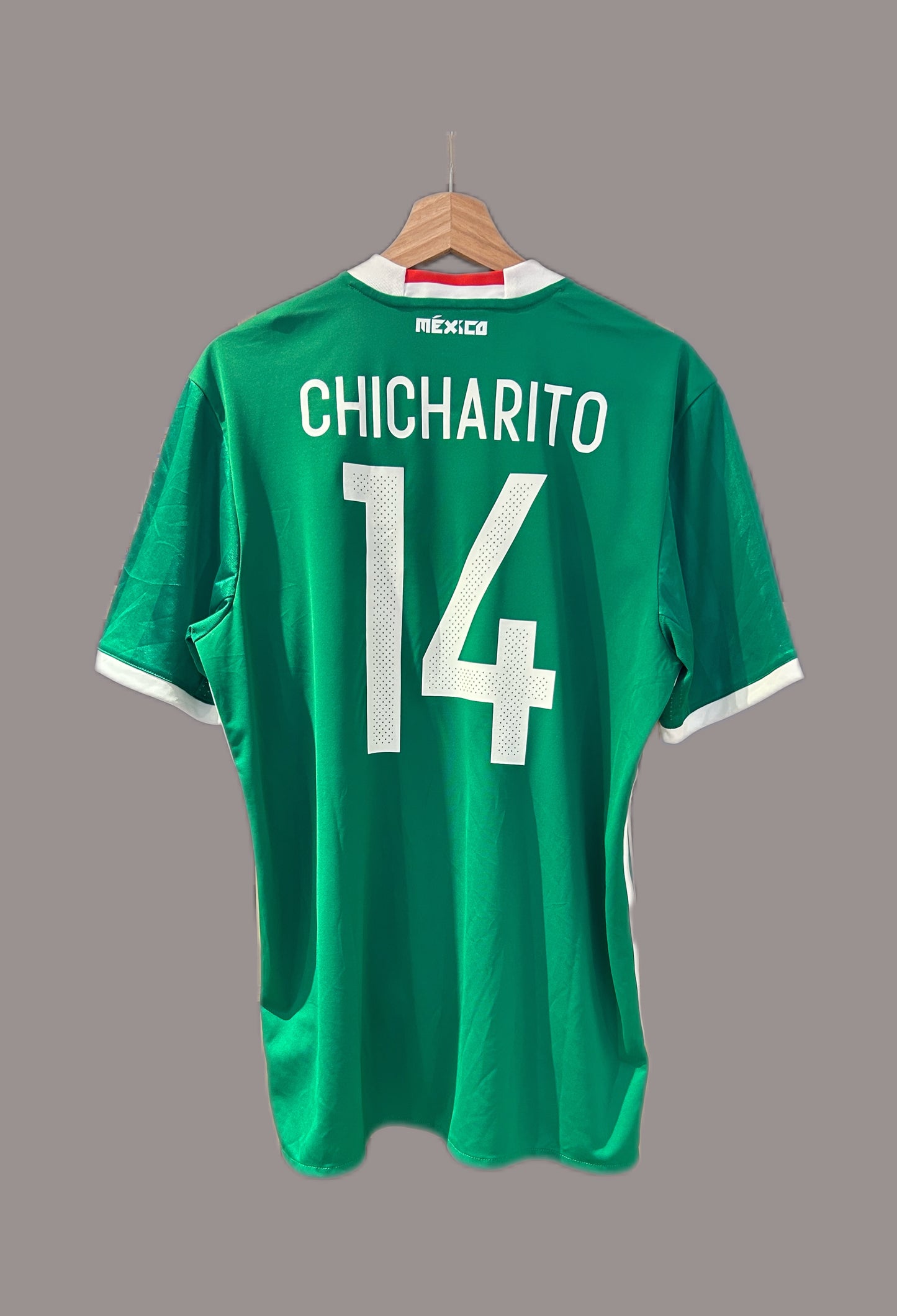 Authentic Chicharito #14 Mexico 2016/17 Home Football T-Shirt