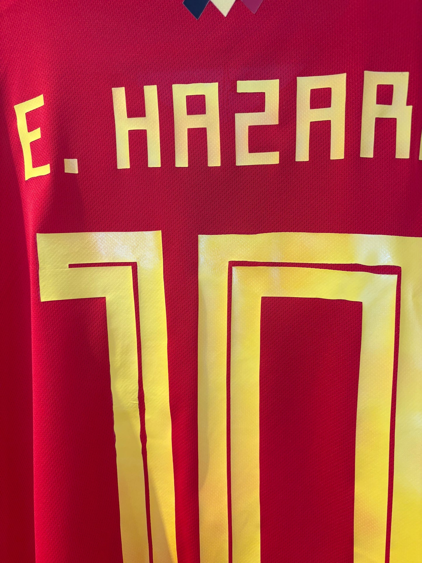 Authentic #10 E Hazard Belgium 2018/19 Home Football Shirt