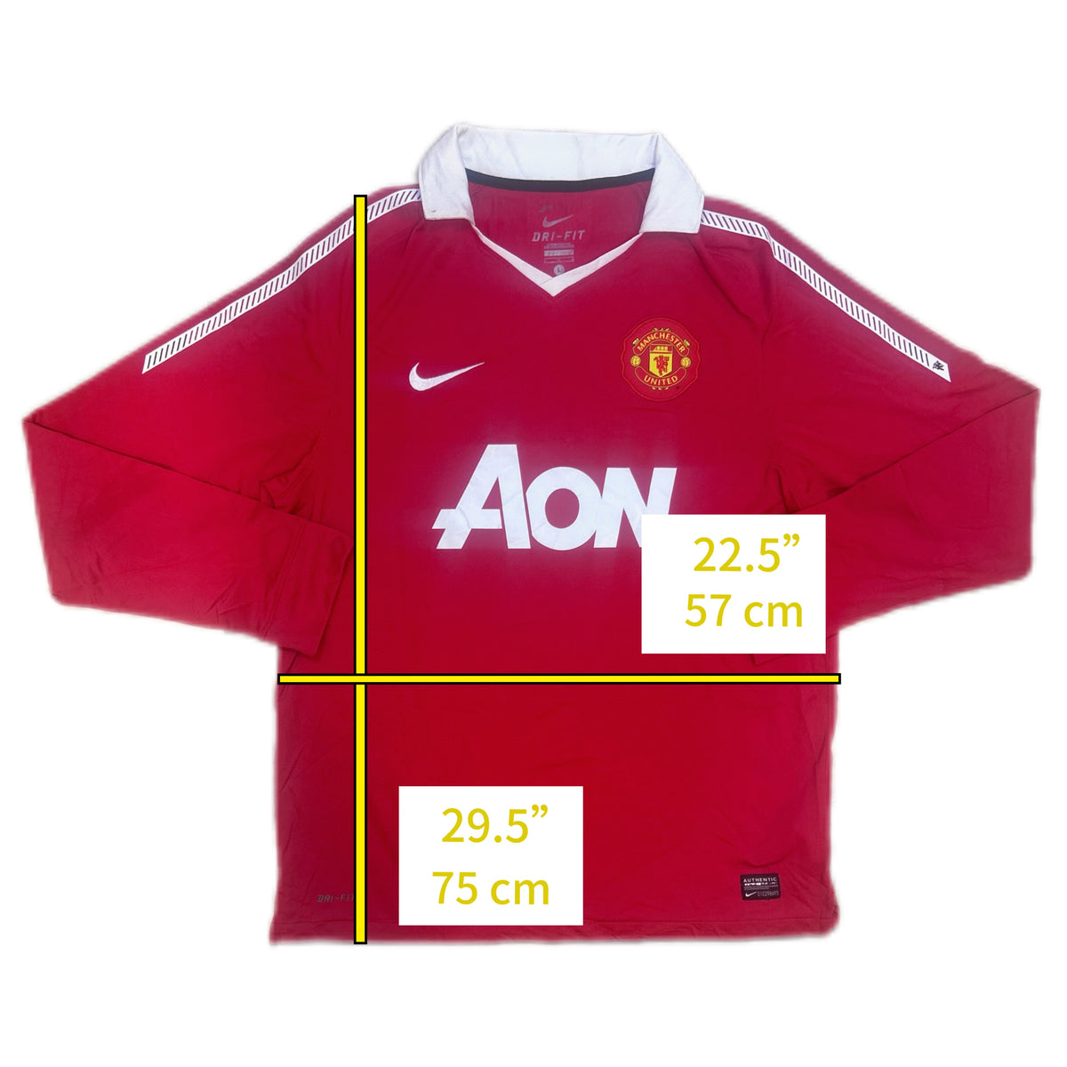 Authentic Rooney #10 Manchester United 2010-11 Home Football
