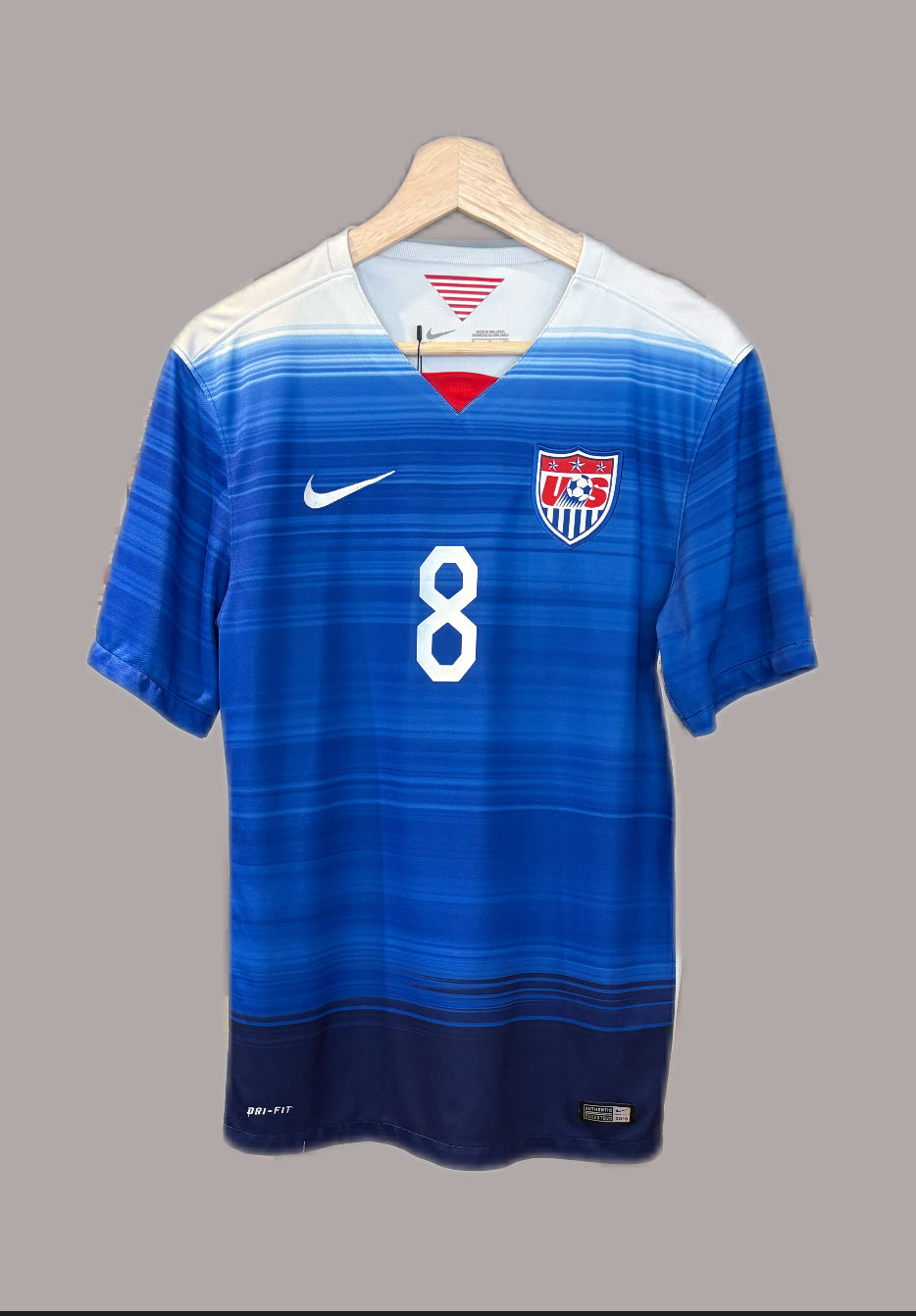 Authentic #8 Dempsey Nike 2015 USA USAMNT World Cup Football Shirt