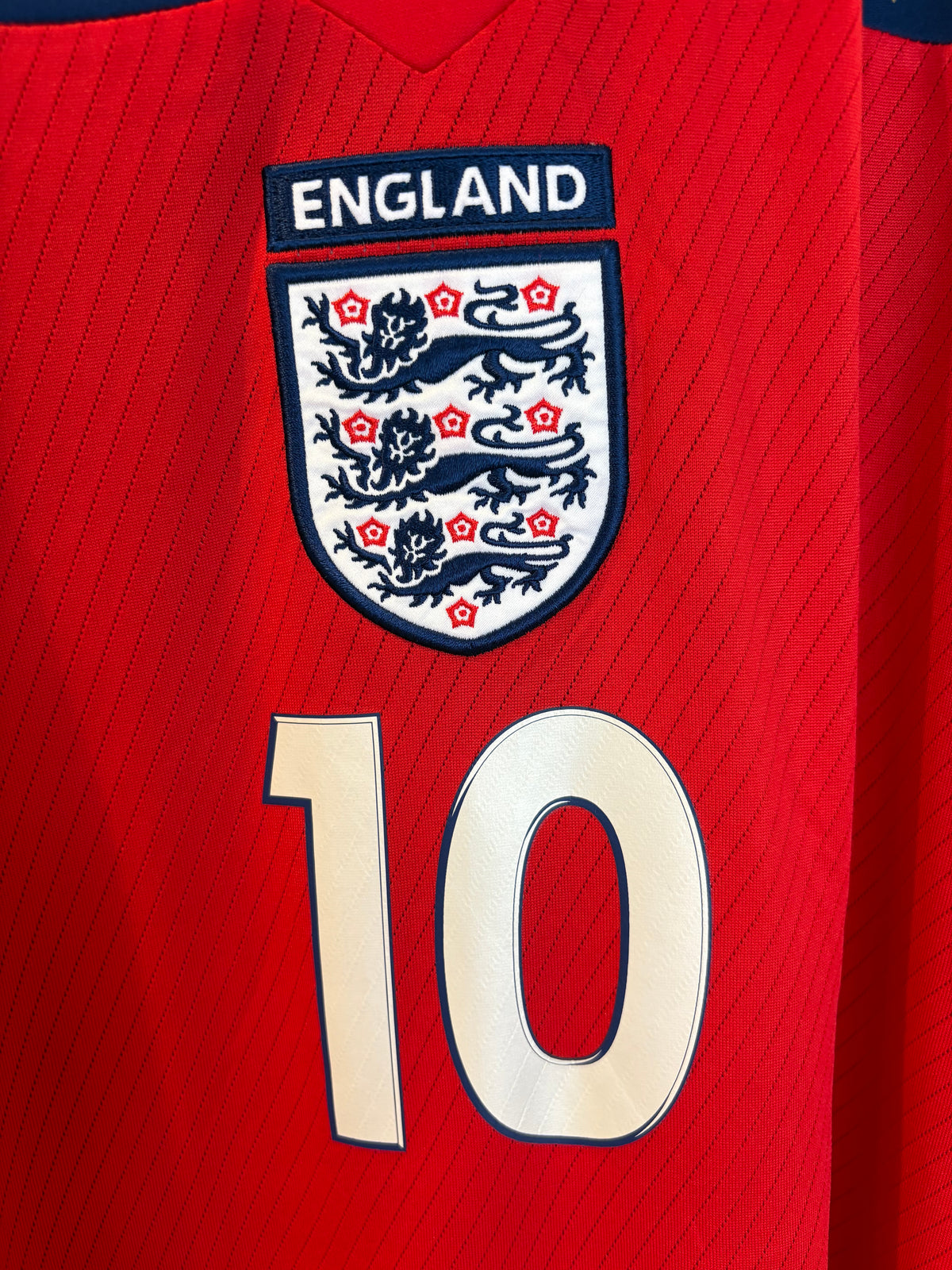 Authentic #10 Owen England 2008 Away Football