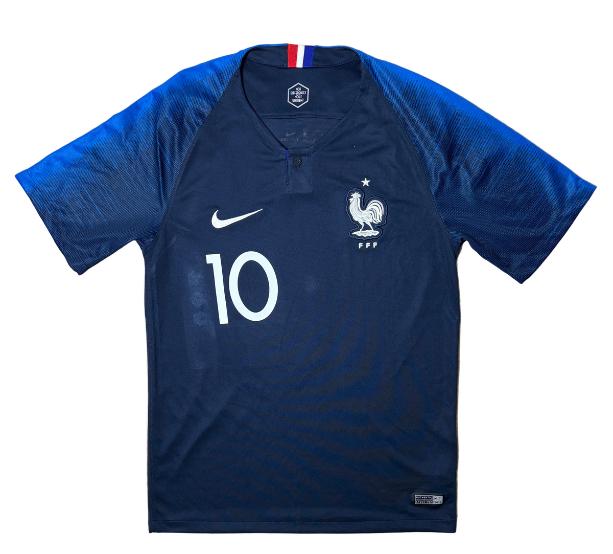 Authentic #10 Mbappe France 2018-19 Home Football