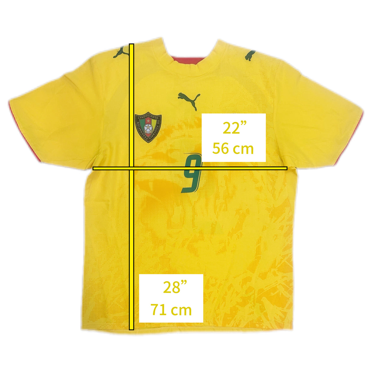 Authentic Eto’o #9 Cameroon 2006-08 Away Football