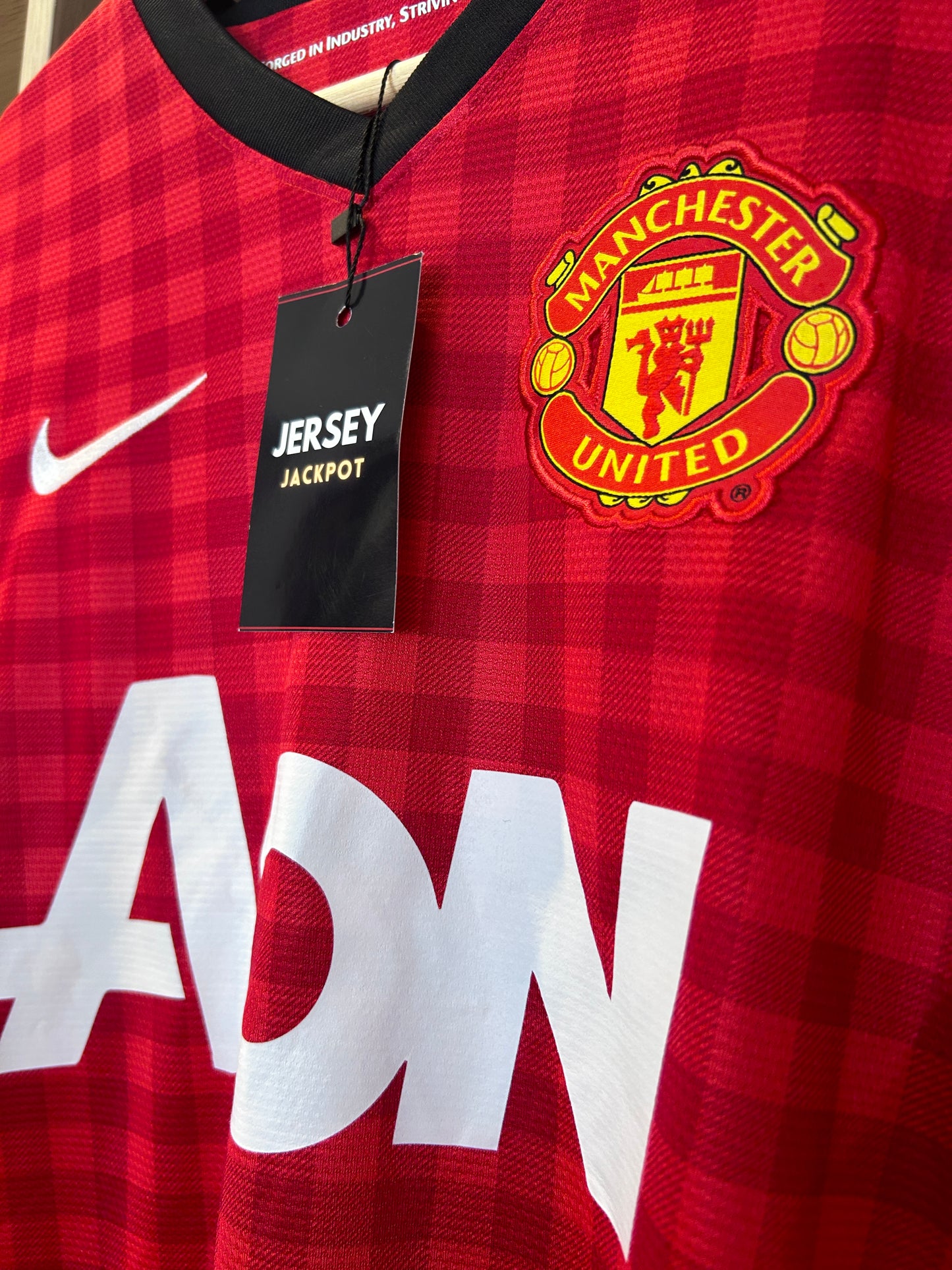 Authentic Scholes #22 Manchester United 2012/13 Home Football T-Shirt