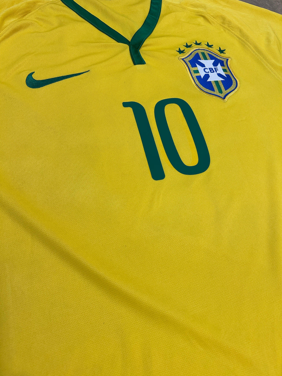 Authentic Neymar #10 Brazil 2014-15 Away Football