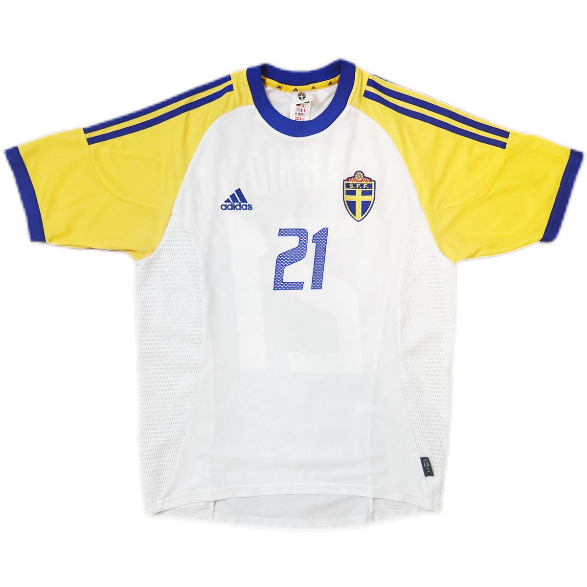 Authentic Ibrahimovic #21 Sweden 2002-03 Away Football