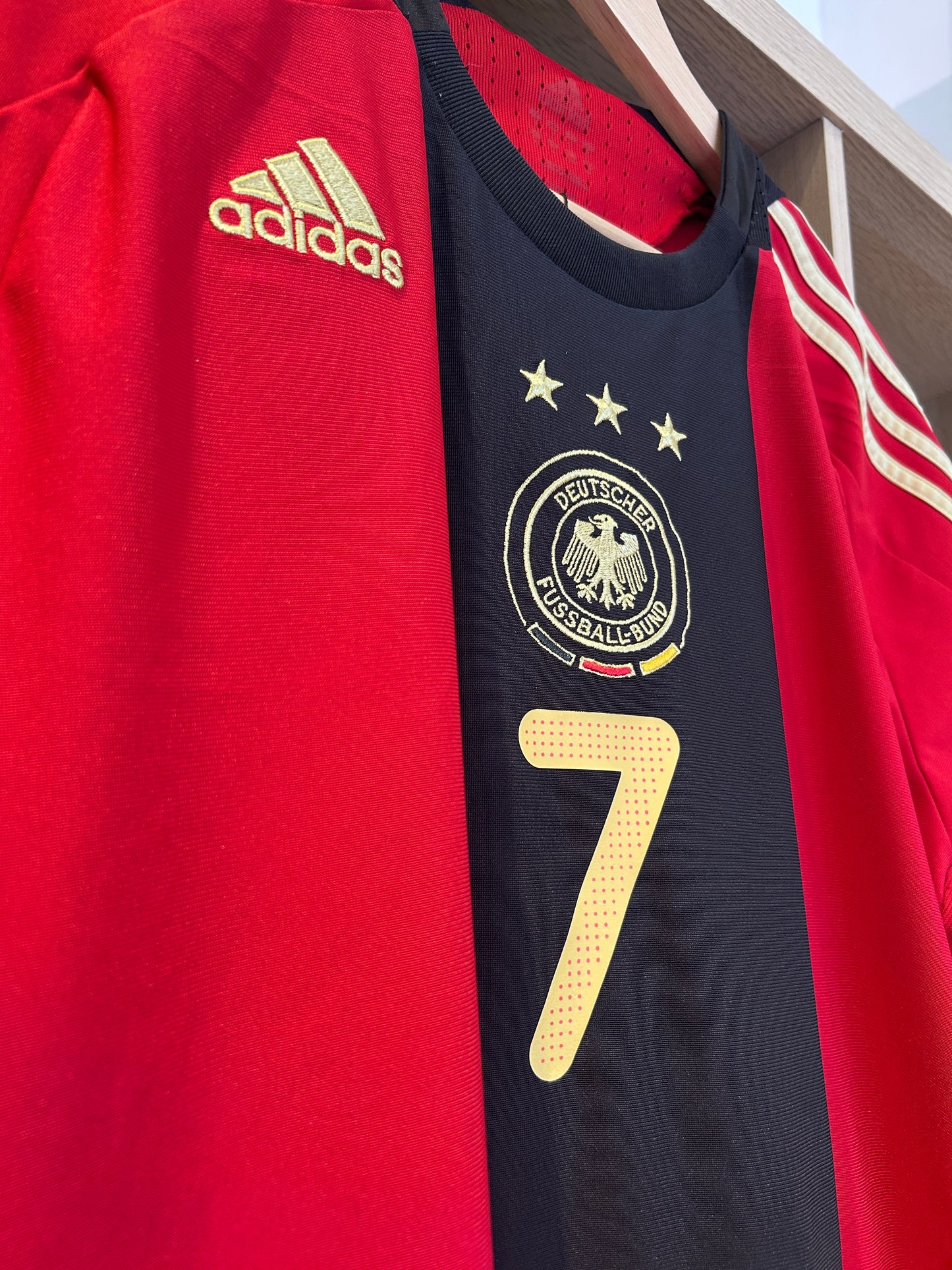 Authentic Schweinsteiger #7 Germany 2008 Away Football T-Shirt