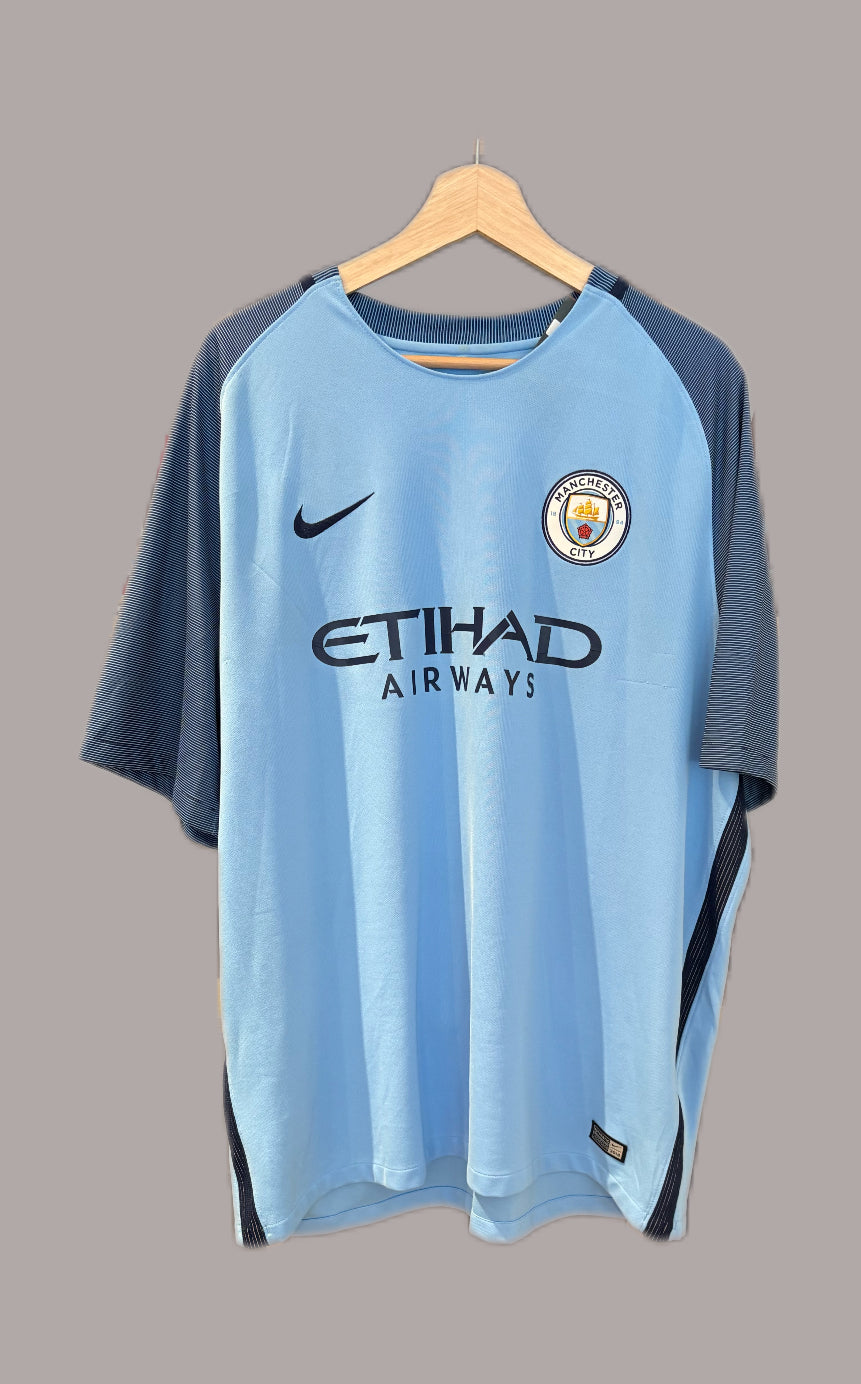 Authentic #4 Kompany Manchester City 2016/17 Home Football Shirt