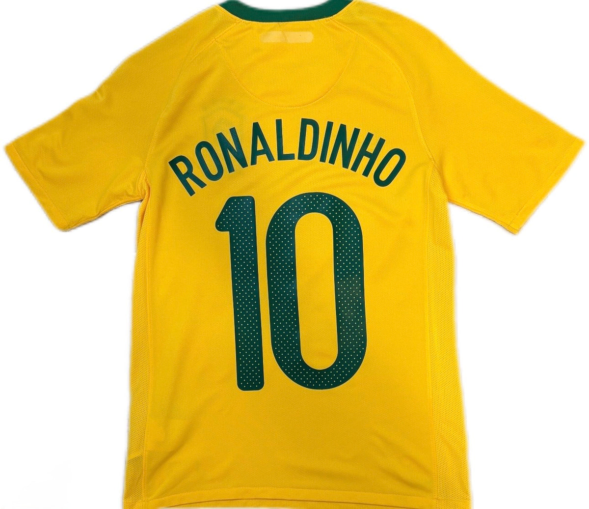 Authentic Ronaldinho #10 Brazil 2010-11 Home football