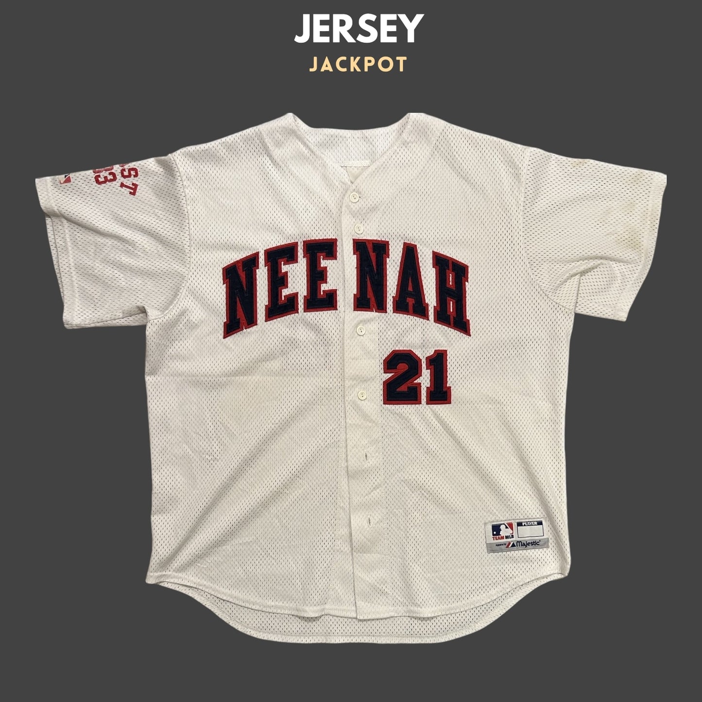 Vintage Nee Nah Baseball Shirt White/Black/Red Men‰۪s XL