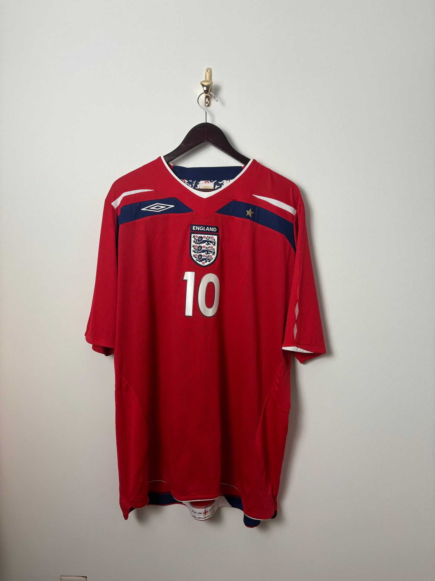 Vintage England Euro 2008/2010 Away #10 OWEN Football Shirt SOCCER JERSEY UMBRO MENS 2XL