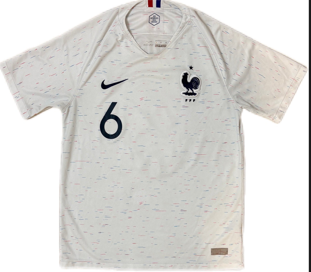 Authentic #6 Pogba France 2018 away Football