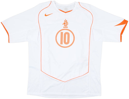 Authentic v.Nistelrooy #10 Netherlands 2006-08 Away Football T-Shirt