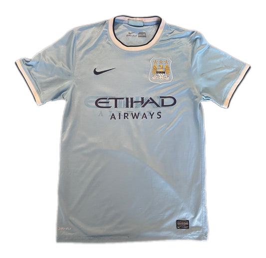Authentic Toure Yaya #42 Manchester City 2013-14 Home Football