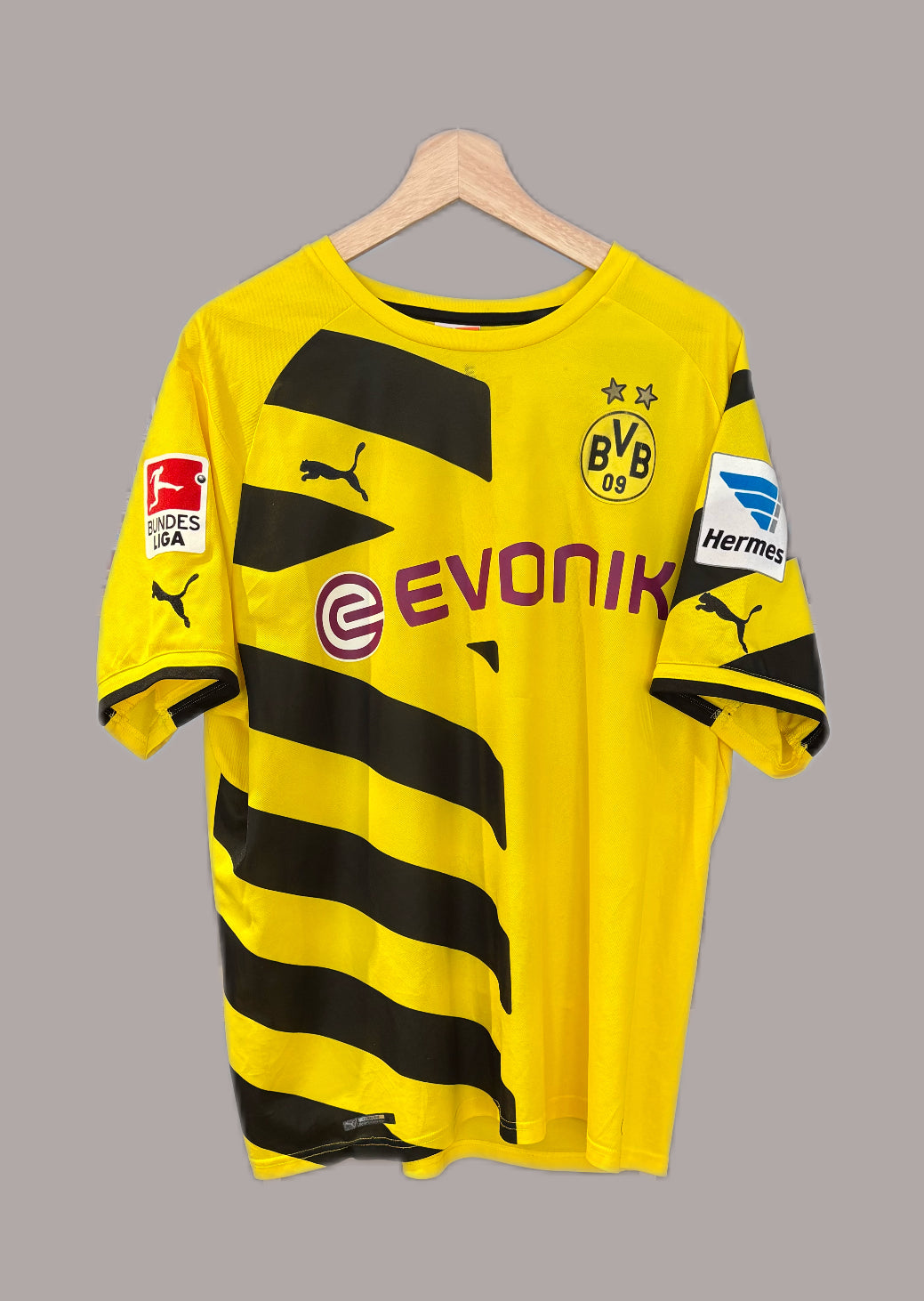 Authentic #17 Aubameyang Dortmund 2014/15 Home Football Shirt
