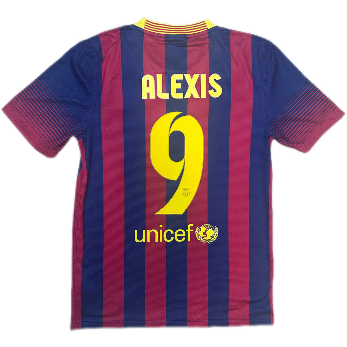 Authentic Alexis #9 Barcelona 2013-14 Home