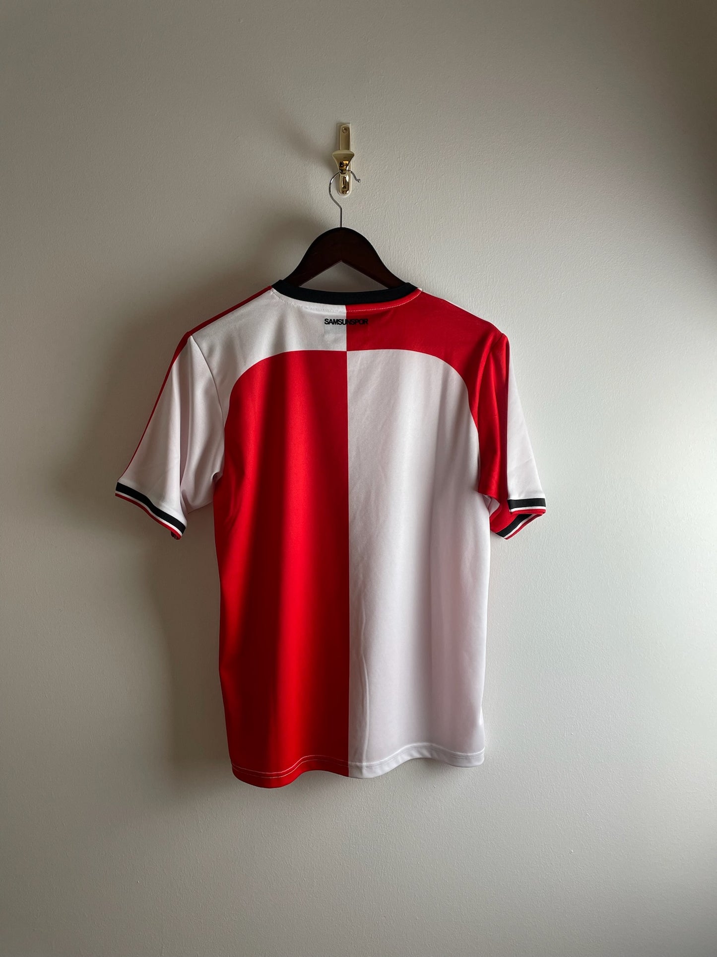 Vintage Samsunspor 2020/21 Home Football T-Shirt Red/White Mens M
