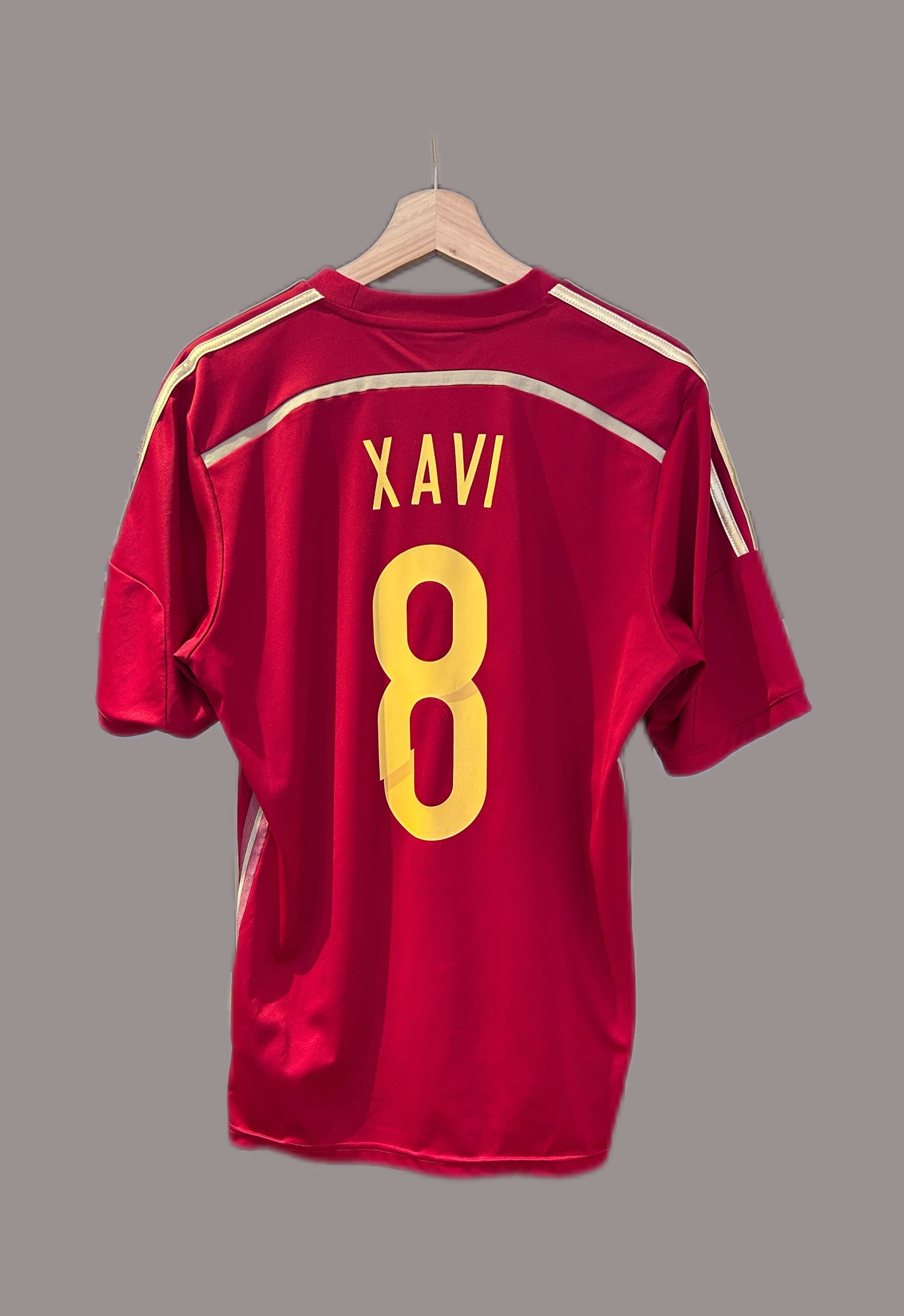 Authentic Xavi #8 Spain 2014 Home Football T-Shirt