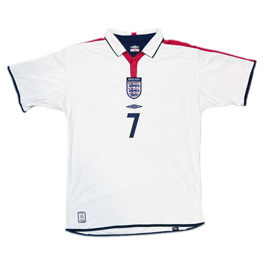 Authentic Beckham #7 England 2003-05 Home Football