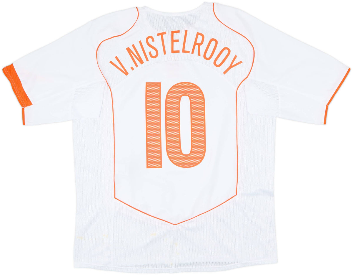 Authentic v.Nistelrooy #10 Netherlands 2006-08 Away Football T-Shirt