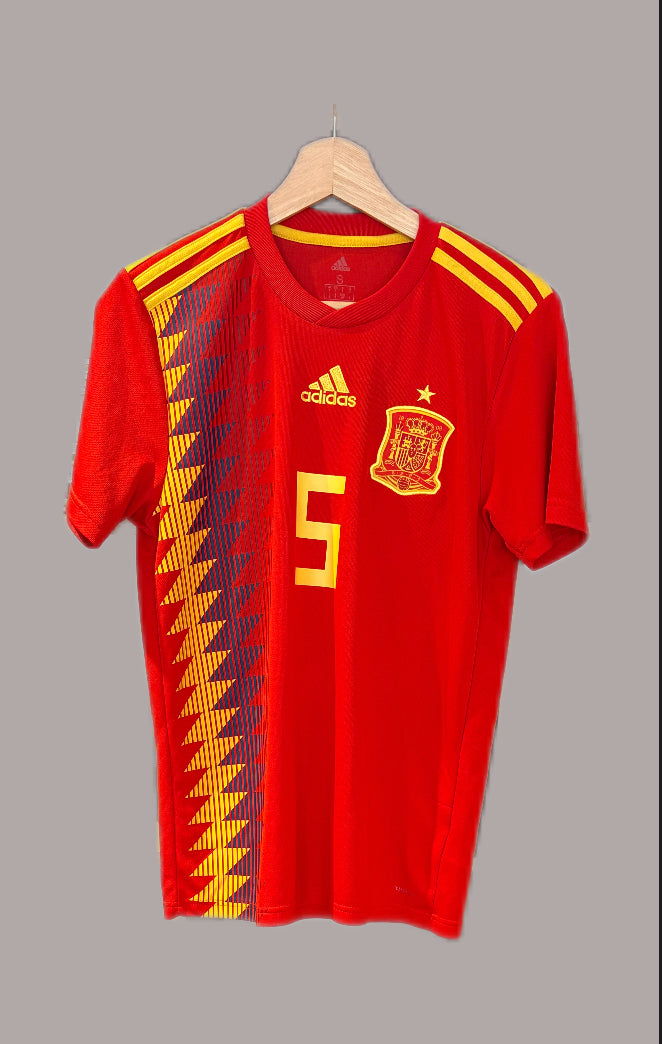 Authentic #5 Seagio Spain 2018/19 Home Football Shirt
