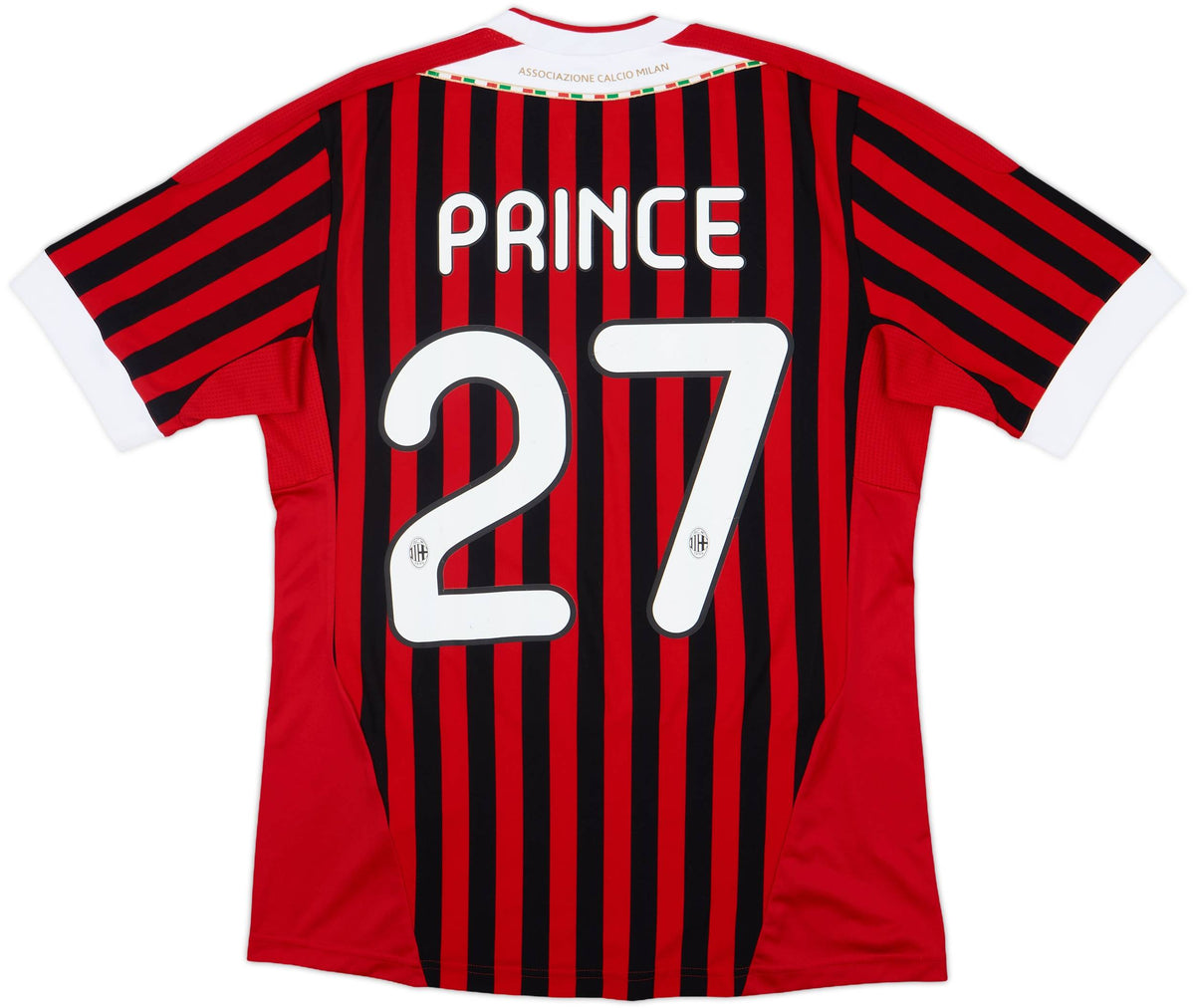 Authentic Prince #27 AC Milan 2011-12 Home Football Shirt