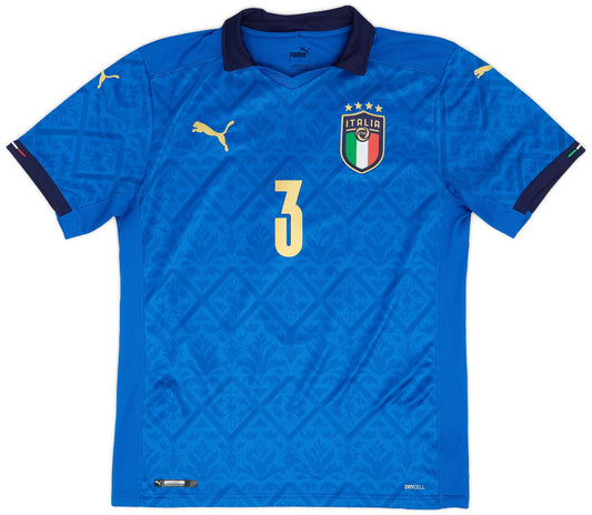 Authentic Chiellini #3 Italy 2020/21 Home Football