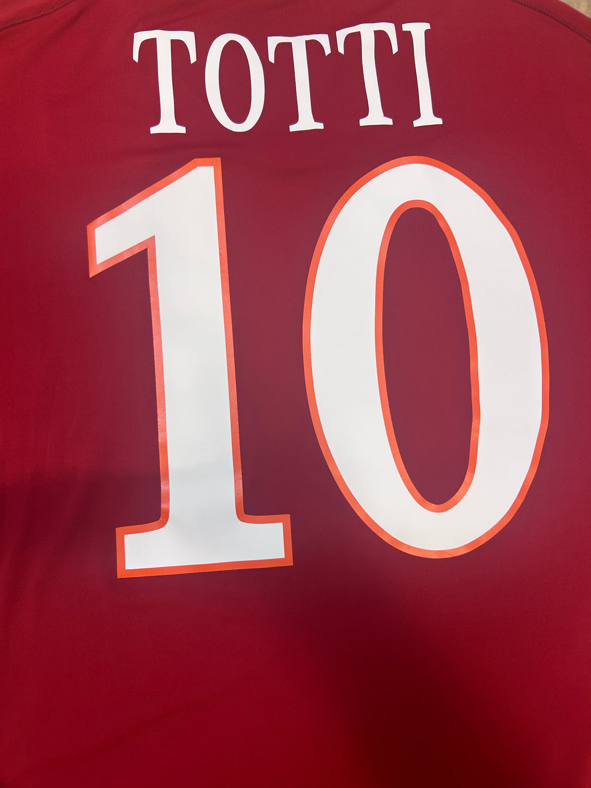 Authentic Totti #10 AS Roma 2010-11 Home Player Issue Football