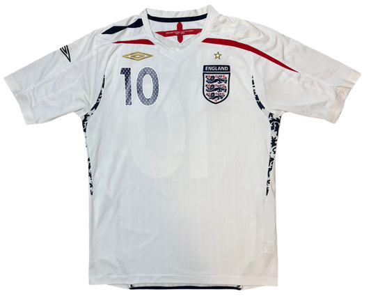 Authentic #10 Owen 2007-09 England Home Football