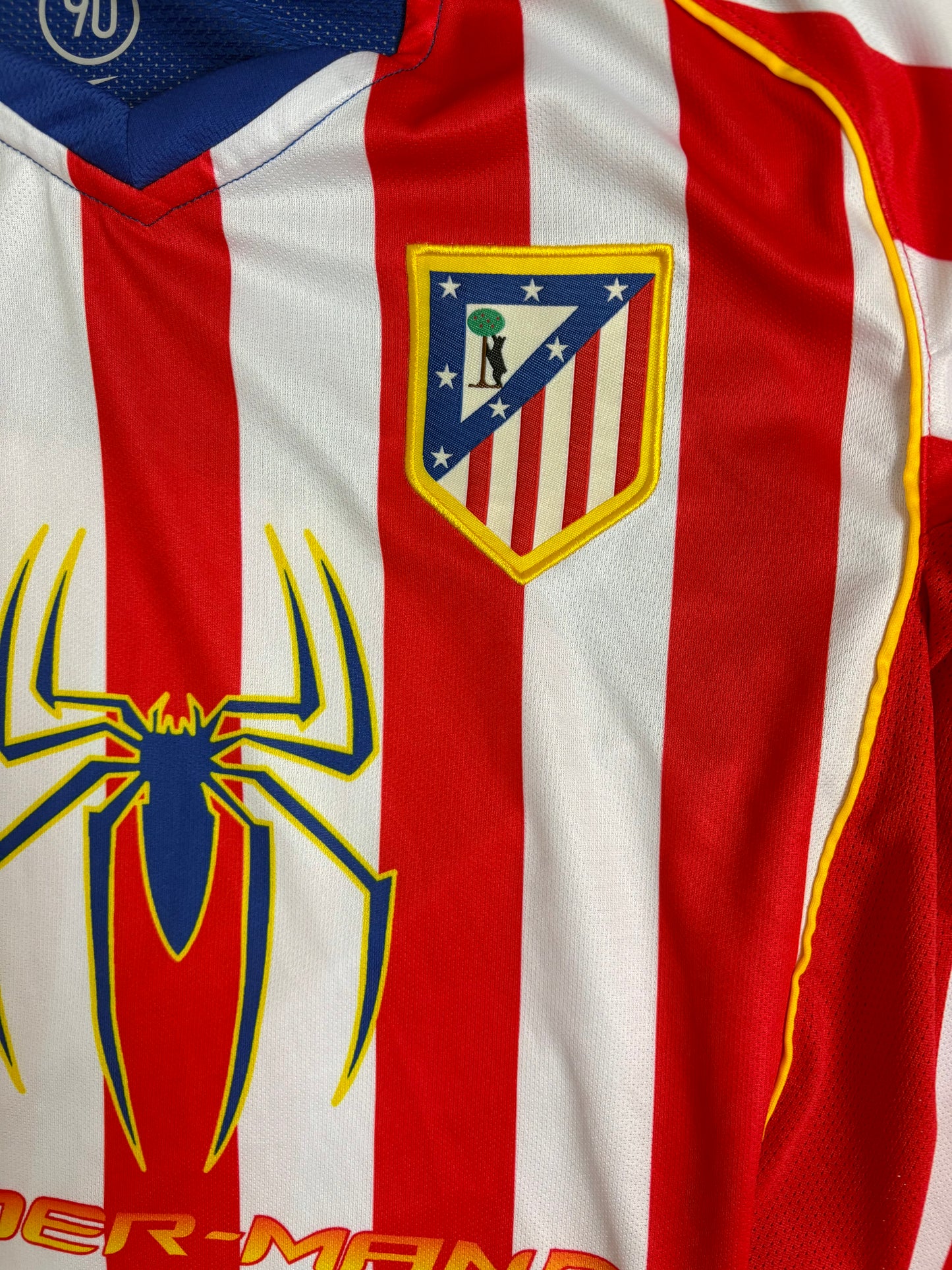 Vintage 2004-05 Atletico Madrid Home SPIDER MAN 2 Football Jersey