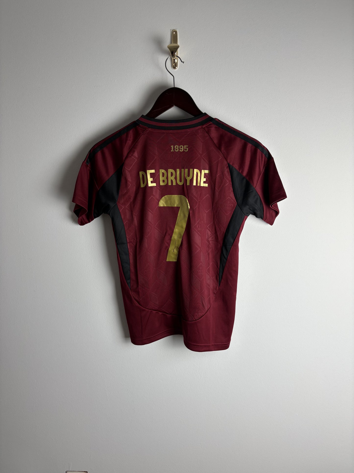Vintage #7 De Bruyne Belgium 2024 Home Football Kit + Shorts For Kids